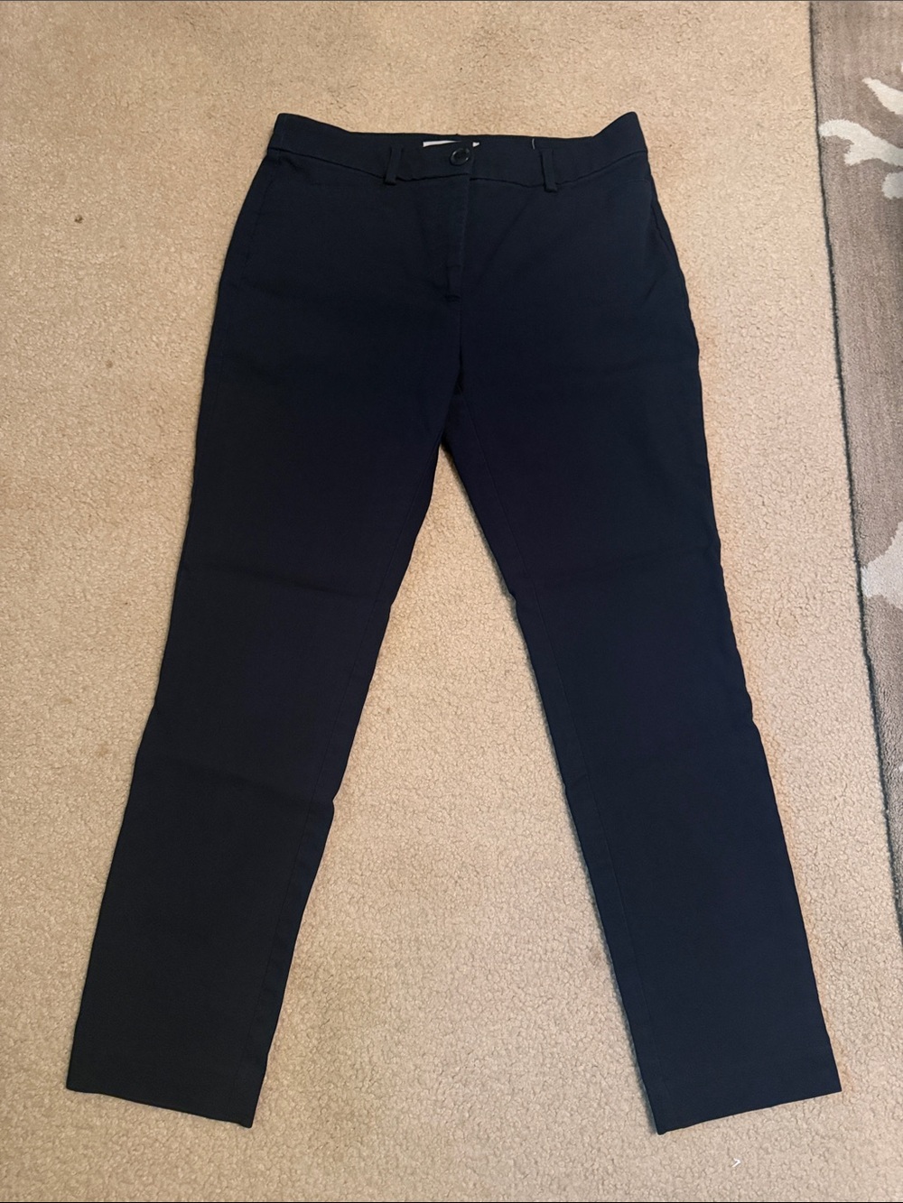 LOFT Navy High-Rise Trousers
